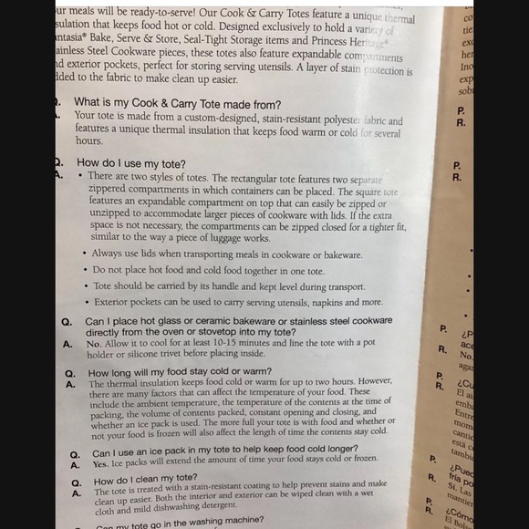 PRINCESS HOUSE COOK & CARRY TOTES (Set of 2) - Picture 6 of 6